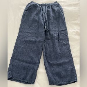 FLAX women’s linen elastic waist pants Medium
